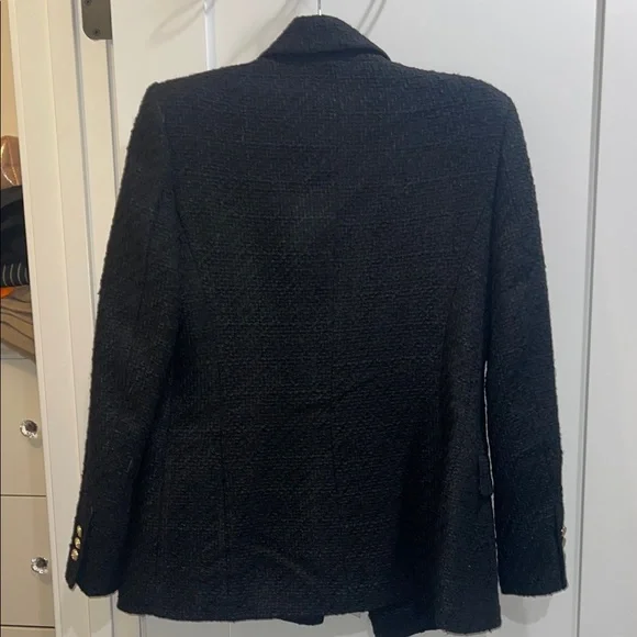 Zara Black Blazer Double-Breasted Tailored Fit - Picture 7 of 8
